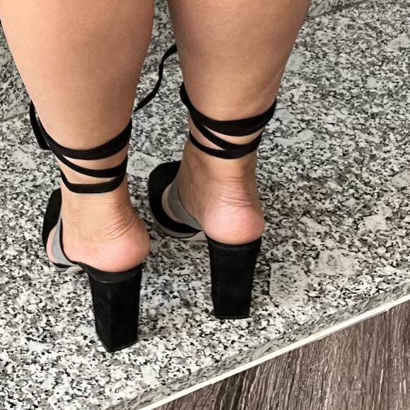 Tamara Mellon Peep Toe Block Heel Sandals 39-1/2 - Picture 4 of 8